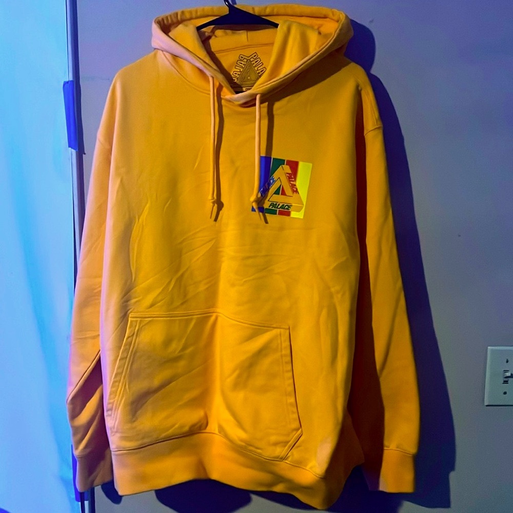 PALACE TRE-EMB HOODIE YELLOW SIZE XL